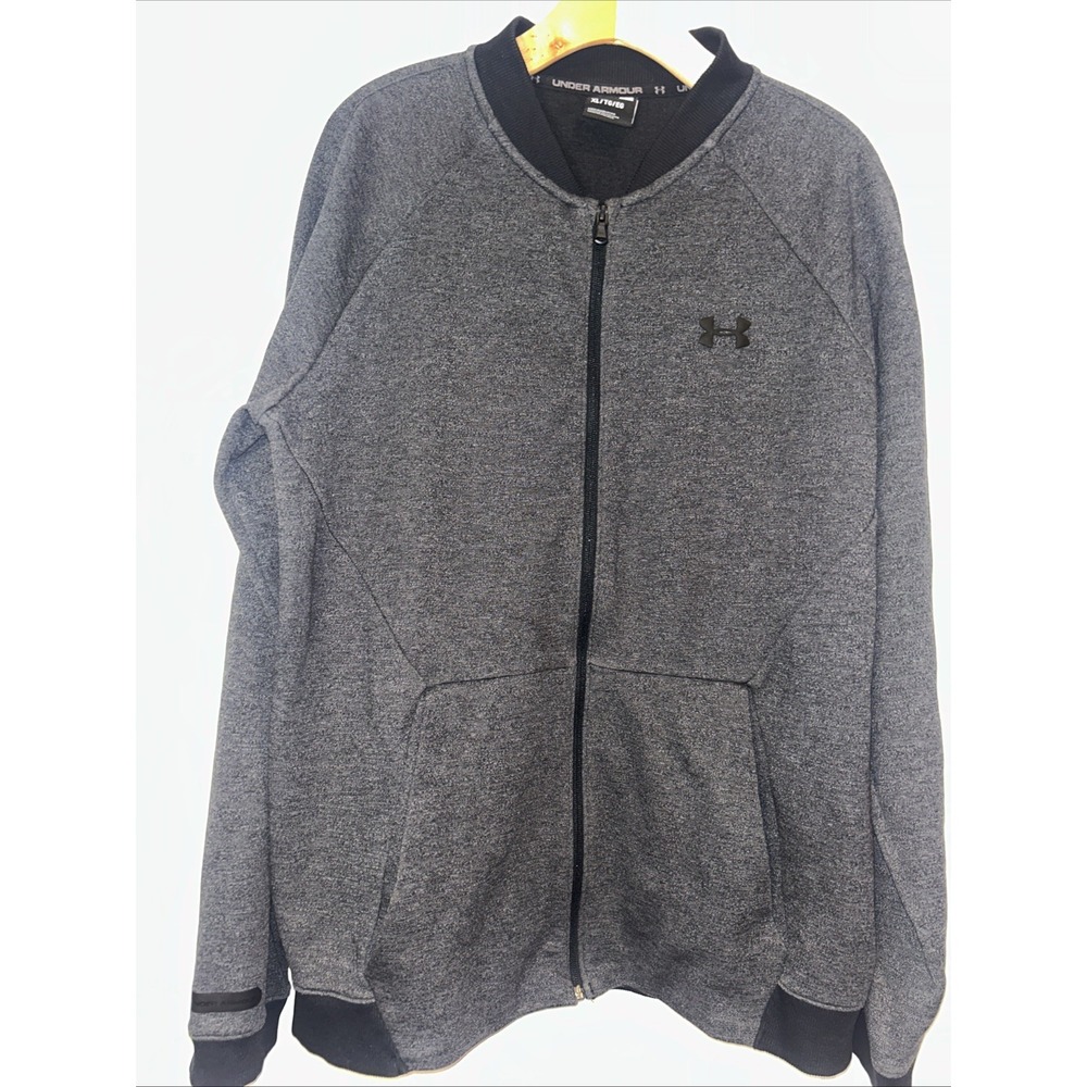 Men's Under Armour Full Zip Dark‎ Grey Heather Coat/sweatshirt Size XL